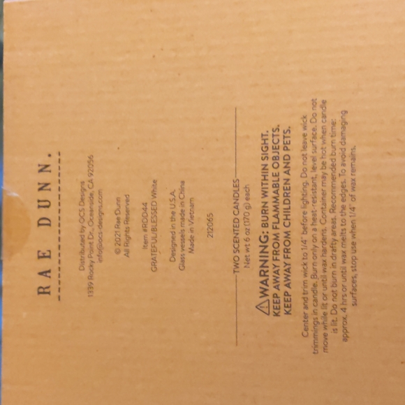 Rae Dunn blessed and grateful vanilla scented candles. Christmas gift. - Picture 3 of 4